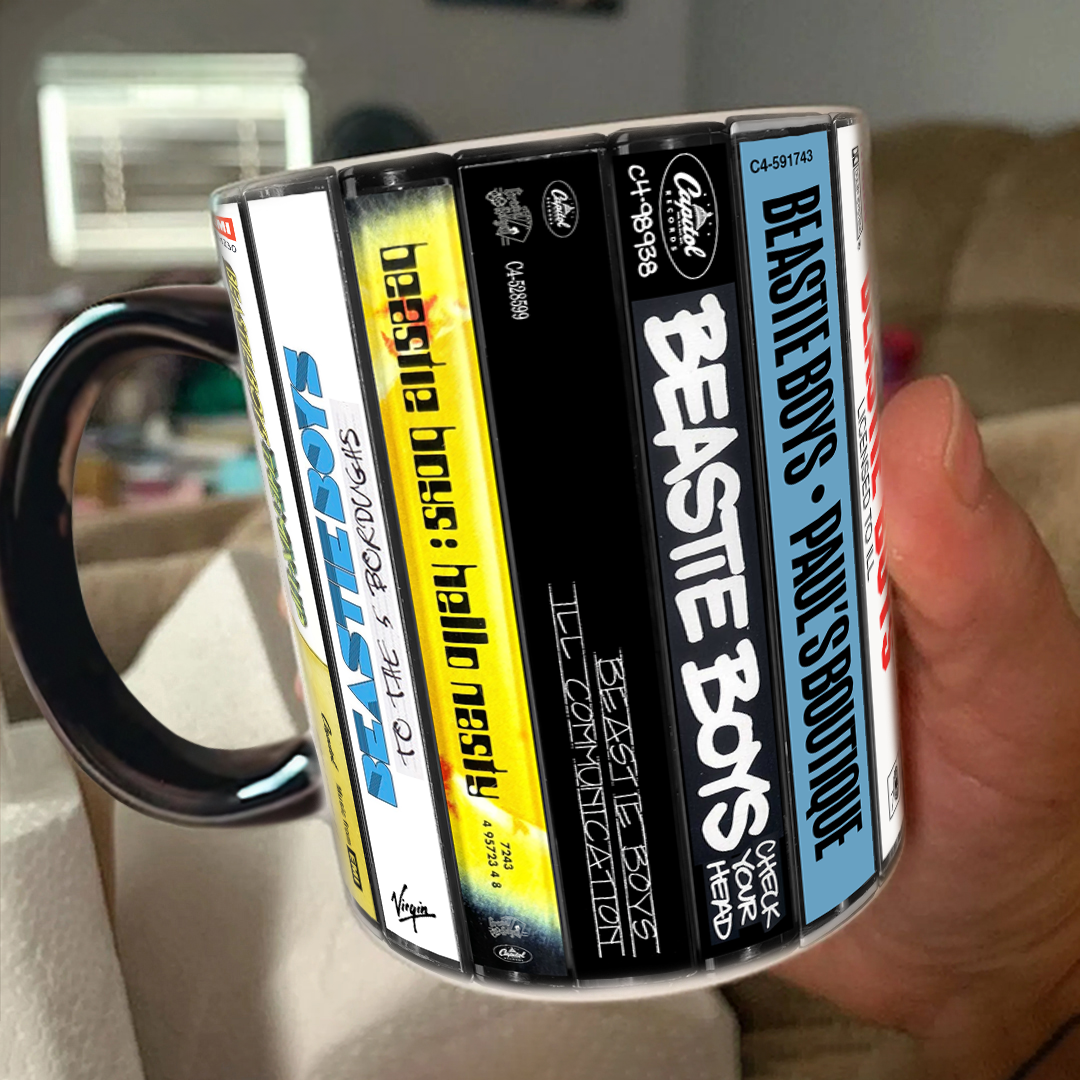 Beastie Boys Albums Cassette Collection Retro Accent Edge-to-Edge Printed Mug