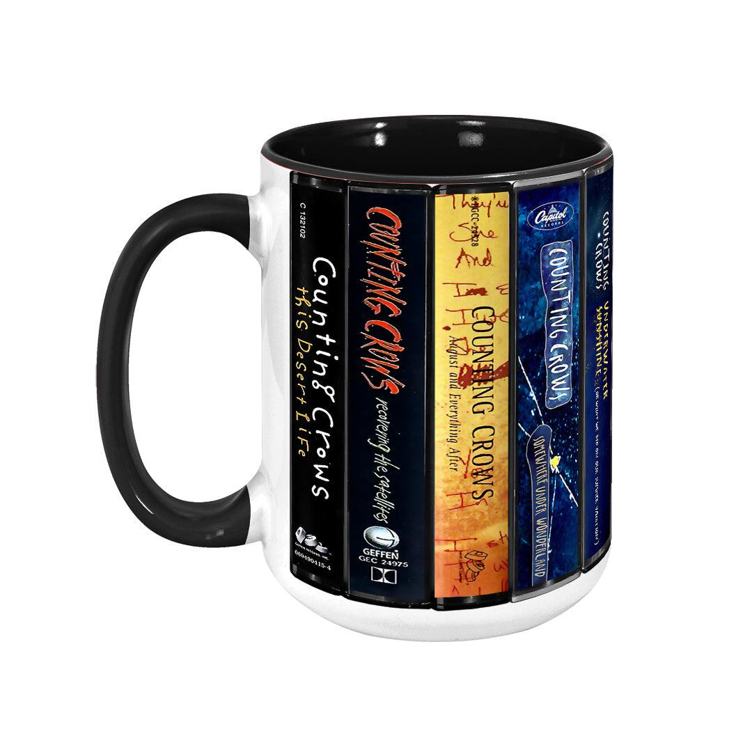 Counting Crows Albums Cassette Collection Retro Accent Edge-to-Edge Printed Mug