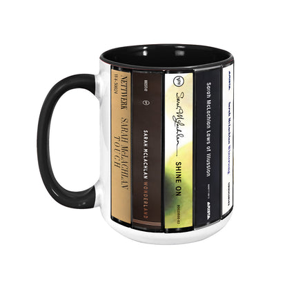 Sarah McLachlan Albums Cassette Collection Retro Accent Edge-to-Edge Printed Mug