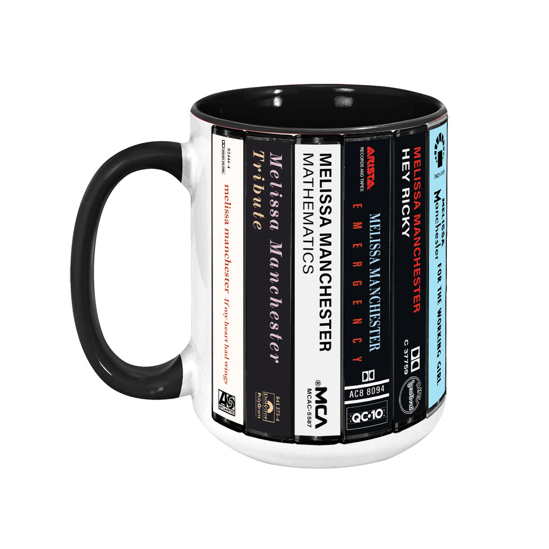 Melissa Manchester Albums Cassette Collection Retro Accent Edge-to-Edge Printed Mug