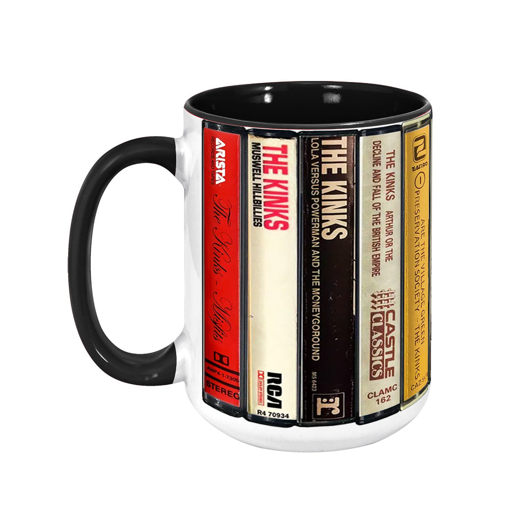 The Kinks Albums Cassette Retro Collection Accent Mug