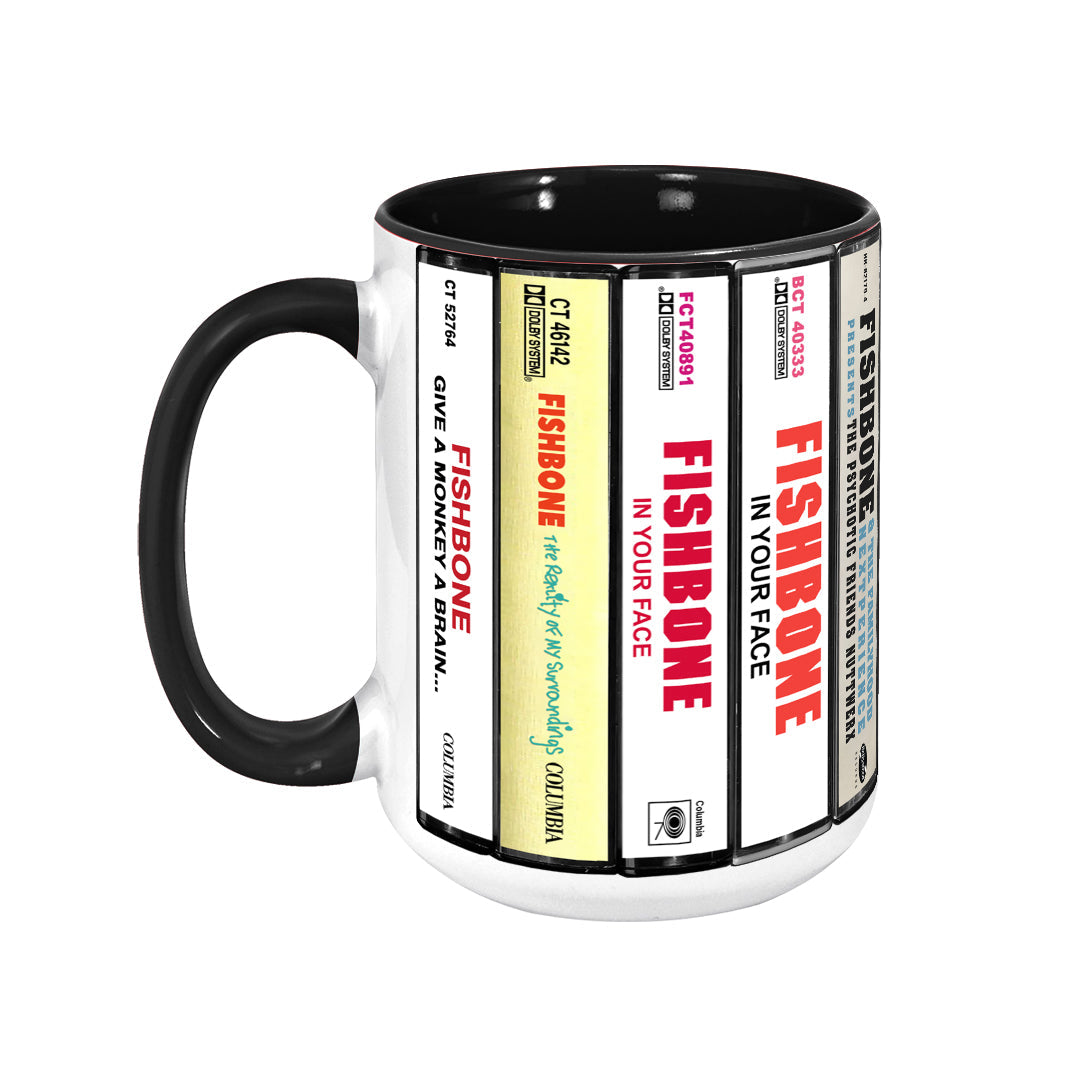 Fishbone Albums Cassette Collection Retro Accent Edge-to-Edge Printed Mug