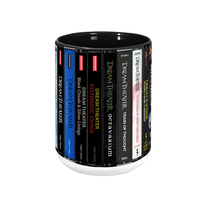 Dream Theater Albums Cassette Collection Retro Accent Mug