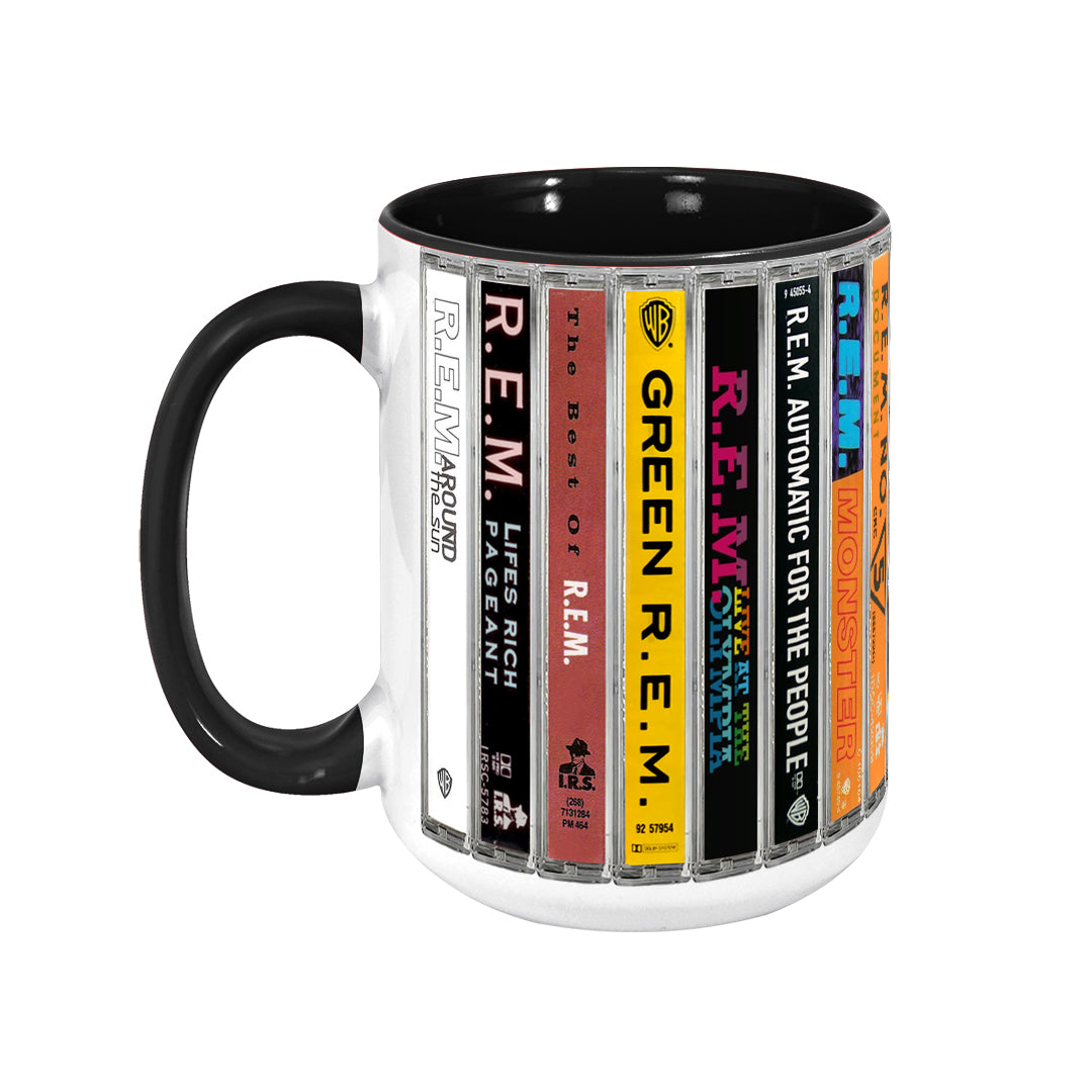 R.E.M Albums Cassette Collection Retro Accent Mug