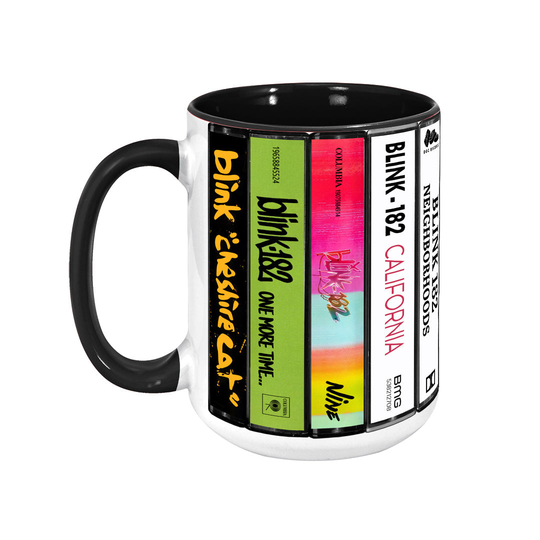 Blink-182 Albums Cassette Collection Retro Accent Edge-to-Edge Printed Mug