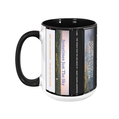 Mary Chapin Carpenter Albums Cassette Collection Retro Accent Edge-to-Edge Printed Mug