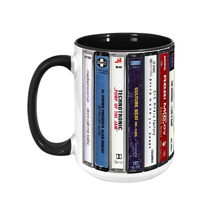 Classic Dance Music Cassette Collection Accent Mug