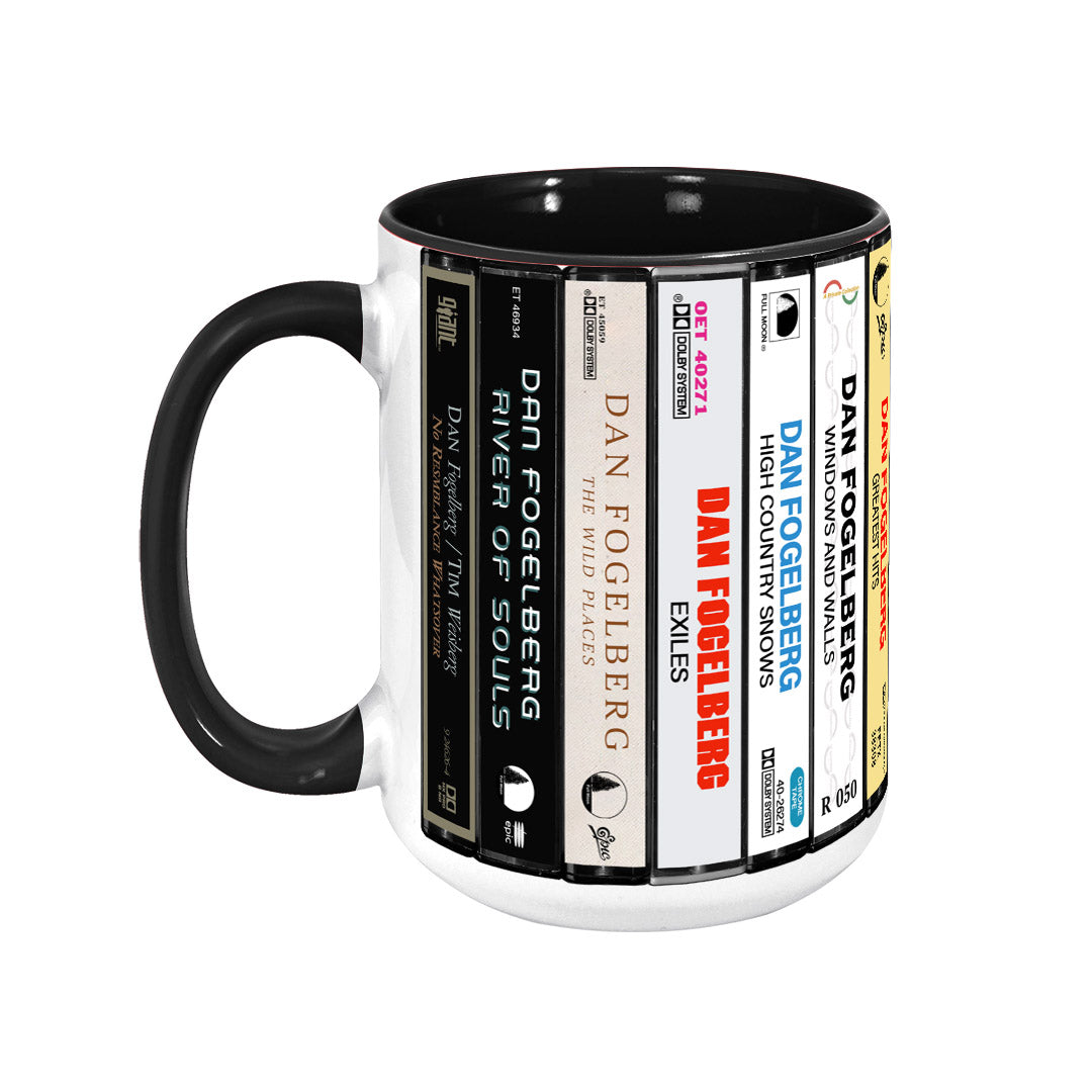 Dan Fogelberg Albums Cassette Collection Retro Accent Edge-to-Edge Printed Mug