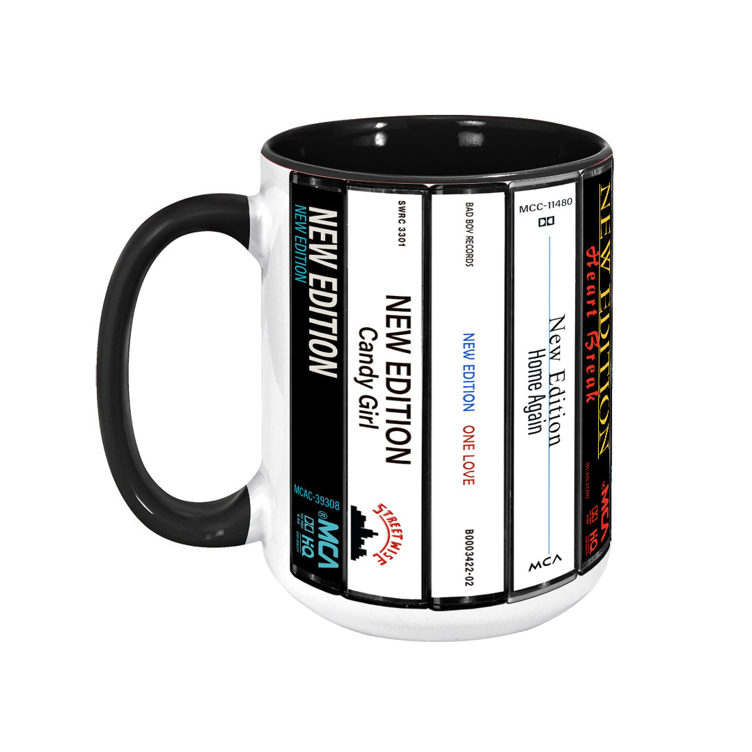 New Edition Albums Cassette Retro Collection Accent Mug