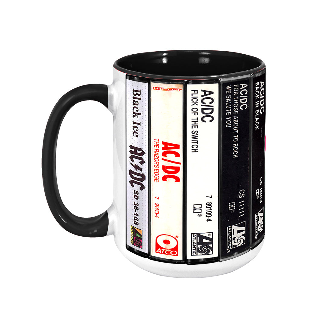 AC/DC Albums Cassette Retro Collection Accent Mug