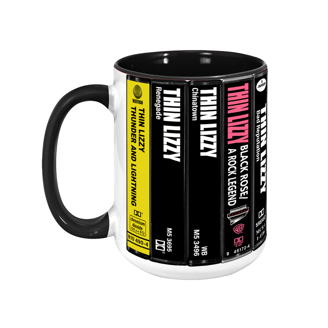 Thin Lizzy Albums Cassette Collection Retro Accent Mug