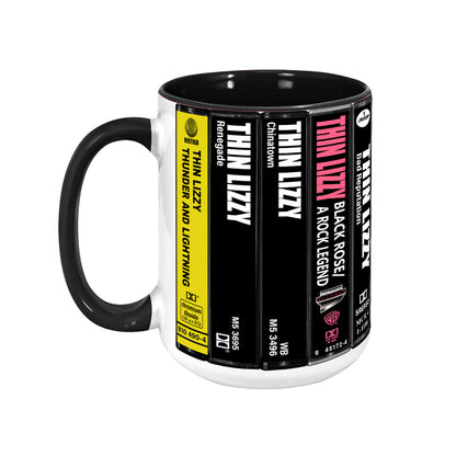 Thin Lizzy Albums Cassette Collection Retro Accent Mug