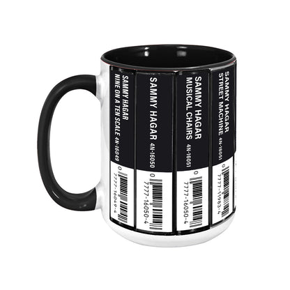 Sammy Hagar Albums Cassette Collection Retro Accent Edge-to-Edge Printed Mug