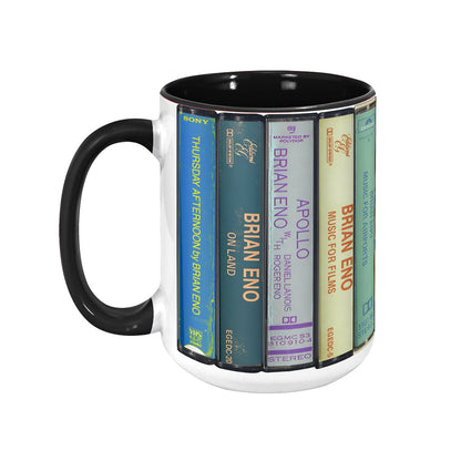 Brian Eno Albums Cassette Retro Collection Accent Mug