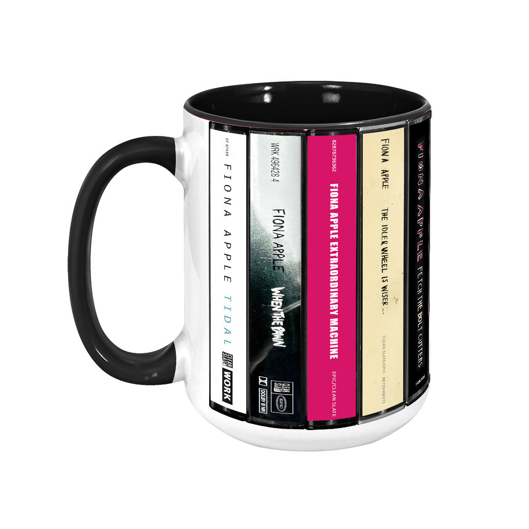 Fiona Apple Albums Cassette Collection Retro Accent Edge-to-Edge Printed Mug