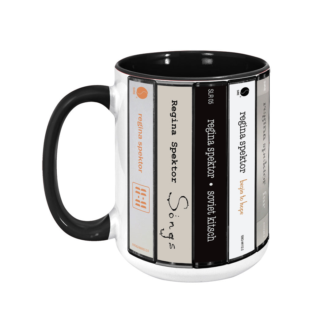 Regina Spektor Albums Cassette Collection Retro Accent Edge-to-Edge Printed Mug