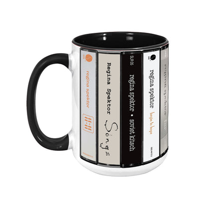 Regina Spektor Albums Cassette Collection Retro Accent Edge-to-Edge Printed Mug