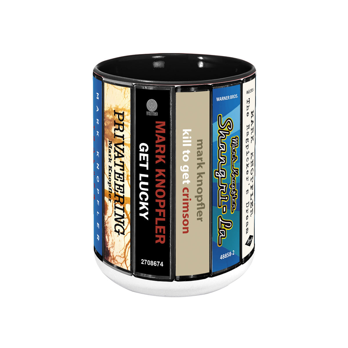 Mark Knopfler Albums Cassette Collection Retro Accent Mug