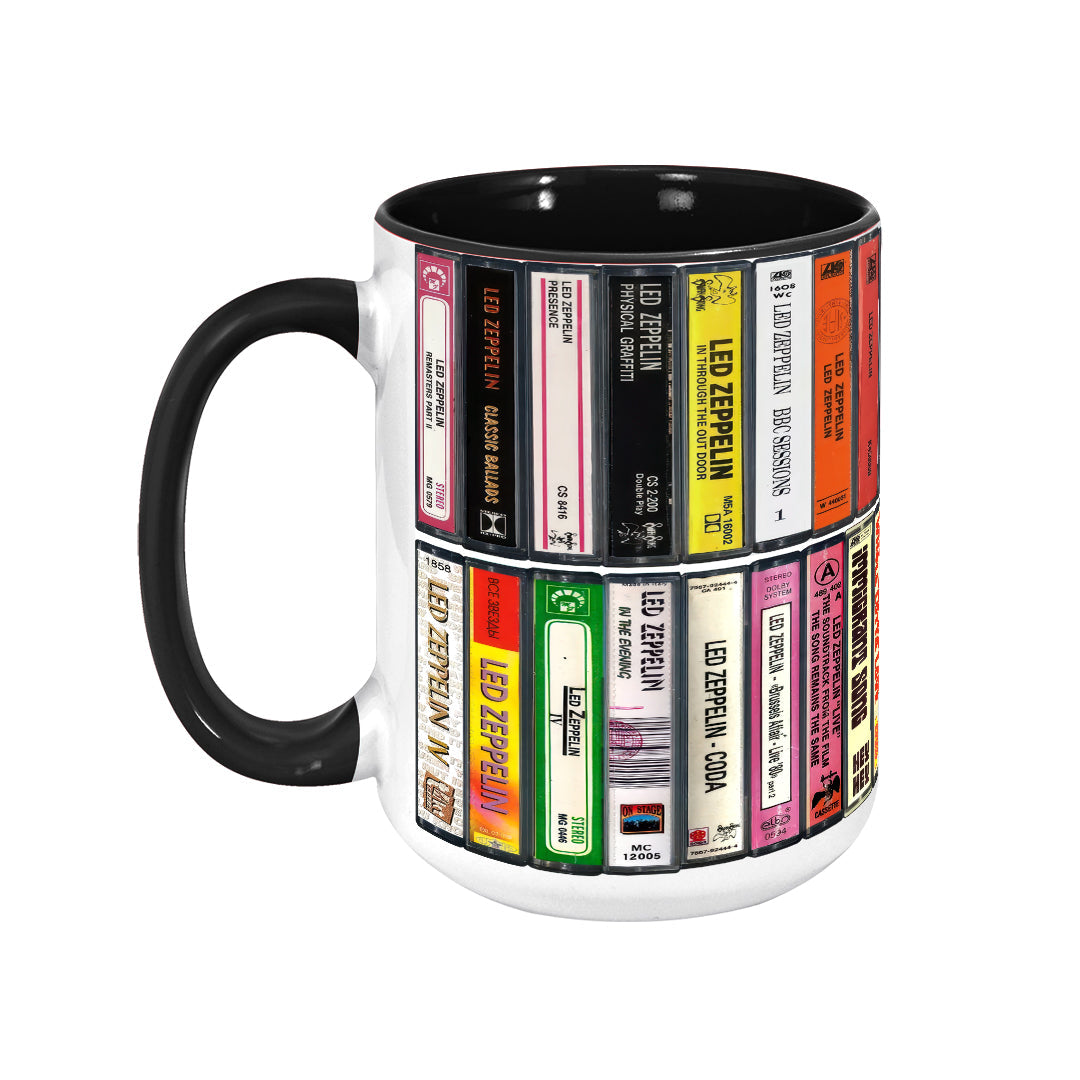 Led Zeppelin Albums Cassette Retro Collection Accent Mug - Extended Version