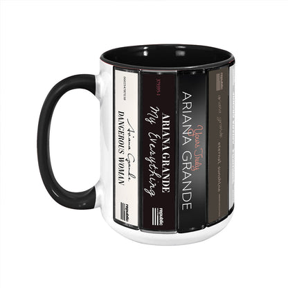 Ariana Grande Albums Cassette Collection Retro Accent Mug
