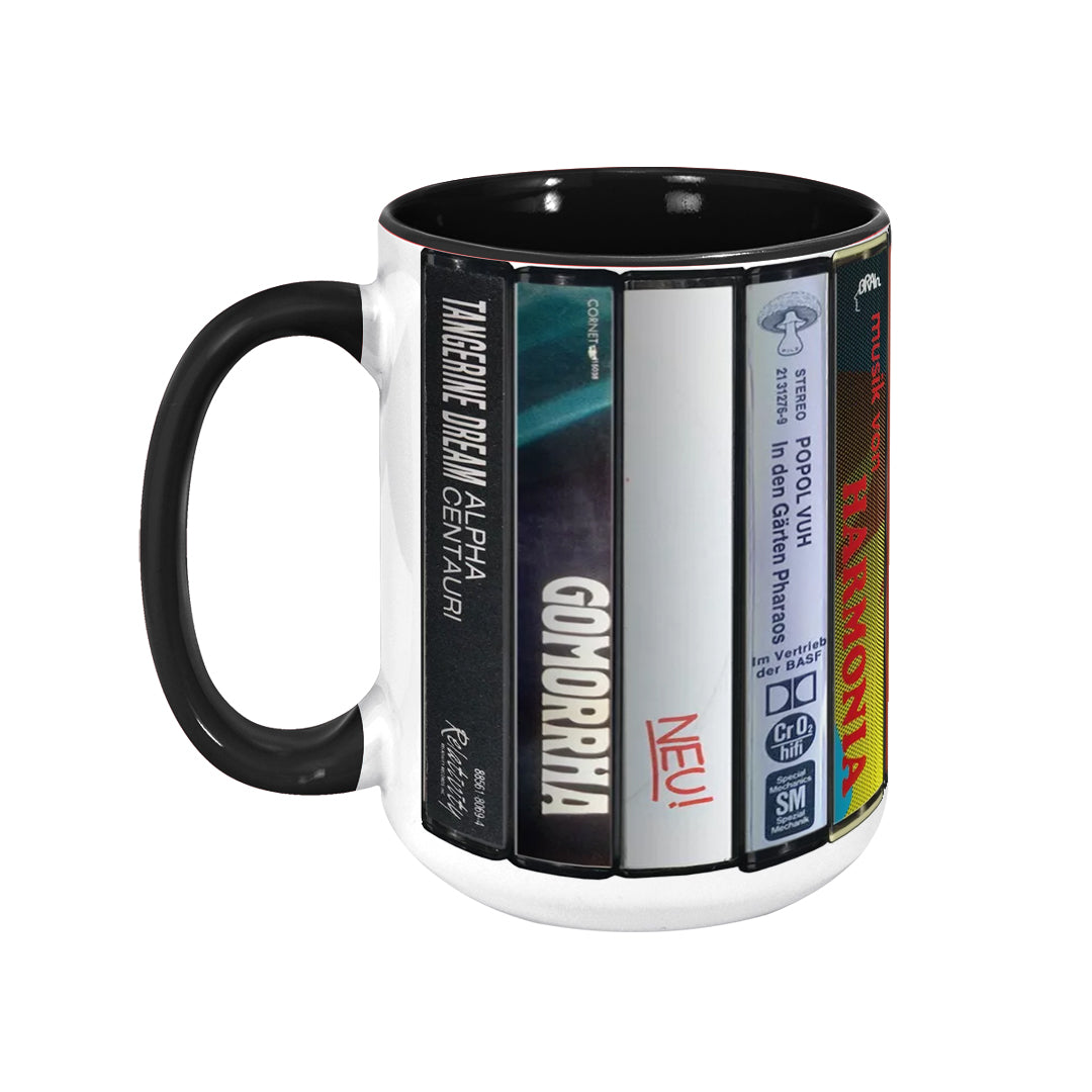 Krautrock Albums Cassette Retro Collection Accent Mug