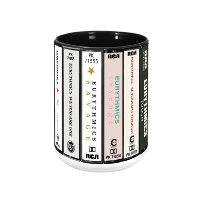 Eurythmics Albums Cassette Collection Retro Accent Mug