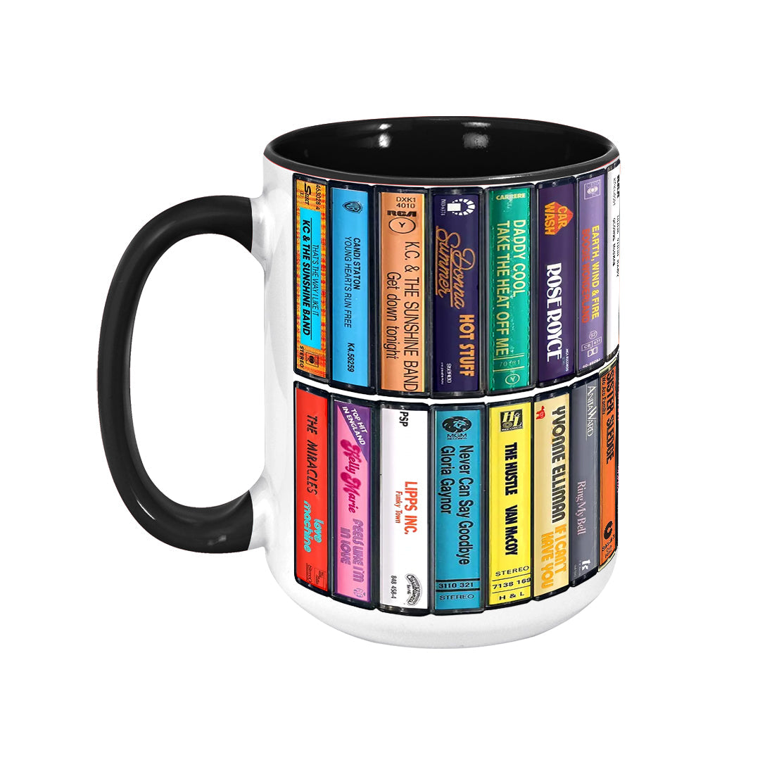 Disco Music Cassette Collection Accent Mug