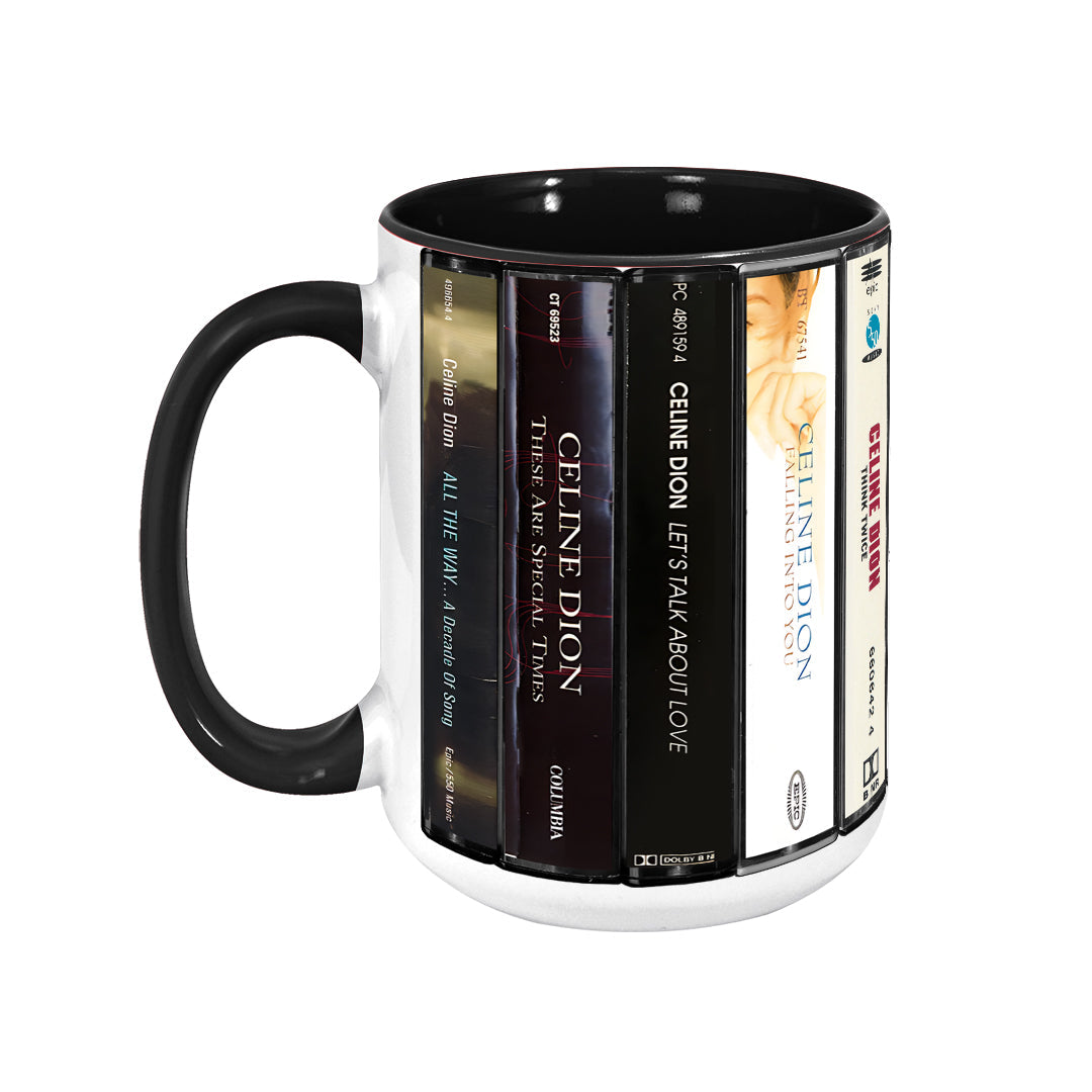 Céline Dion Albums Cassette Retro Collection Accent Mug