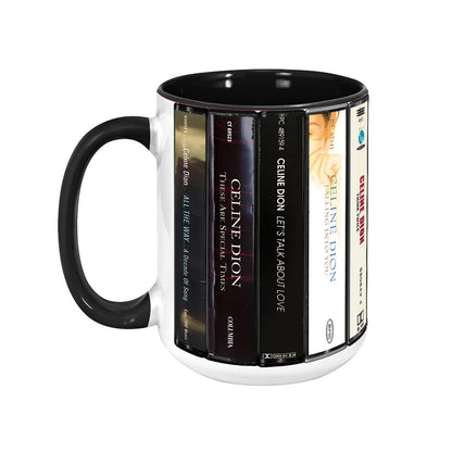 Céline Dion Albums Cassette Retro Collection Accent Mug
