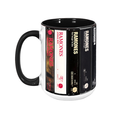 Ramones Albums Cassette Collection Retro Accent Mug