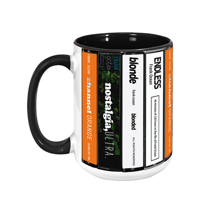 Frank Ocean Albums Cassette Collection Retro Accent Mug