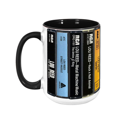 Lou Reed Albums Cassette Retro Collection Accent Mug