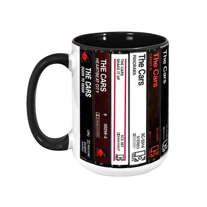 The Cars Albums Cassette Collection Retro Accent Mug