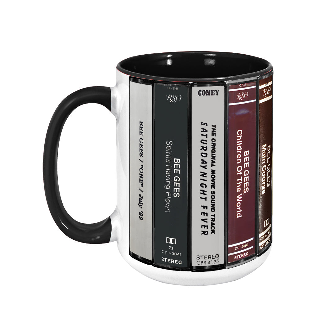 Bee Gees Albums Cassette Collection Accent Mug