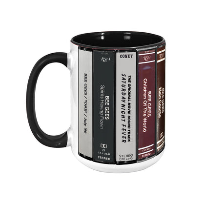 Bee Gees Albums Cassette Collection Accent Mug