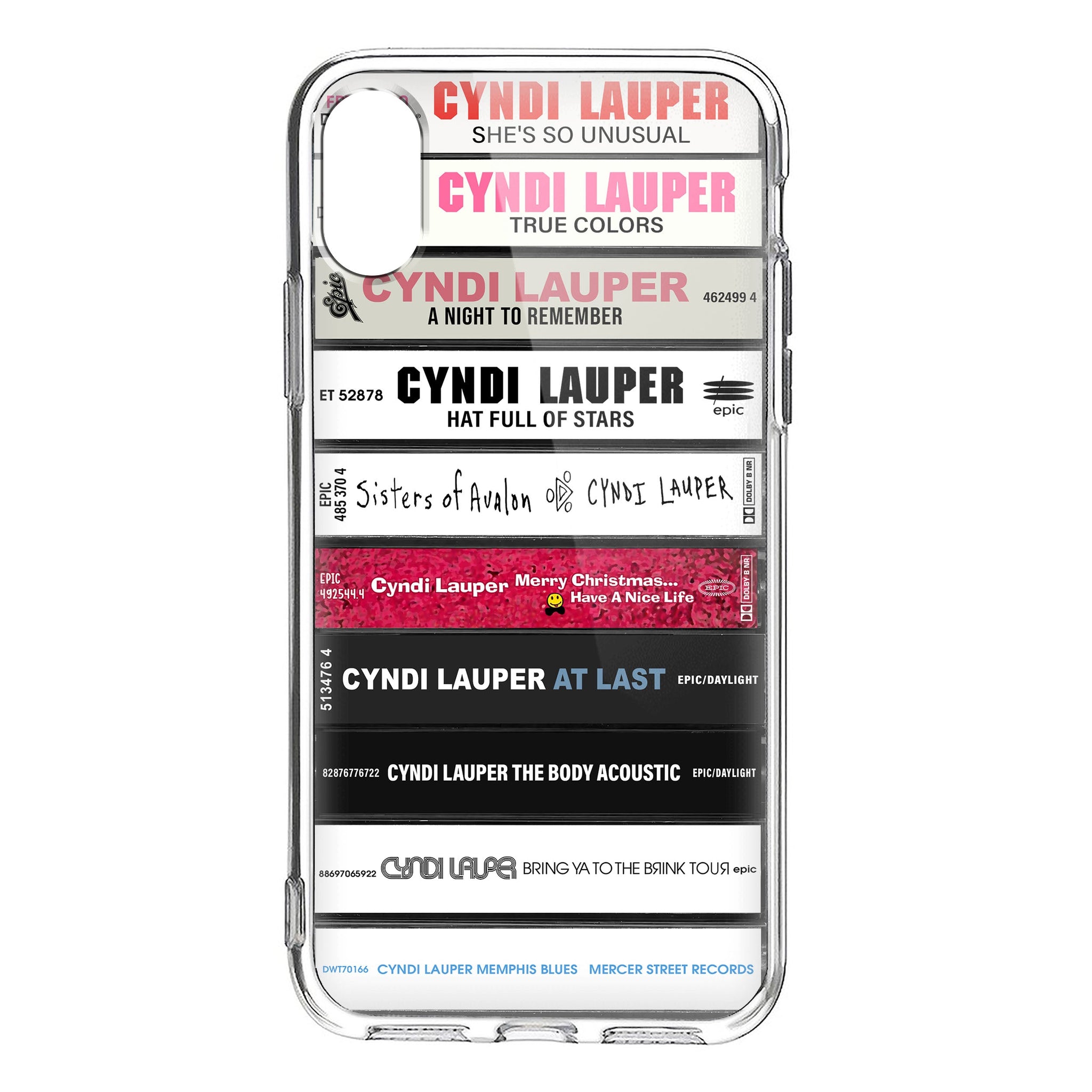 Cyndi Lauper Albums Cassette Collection Retro Phone Case