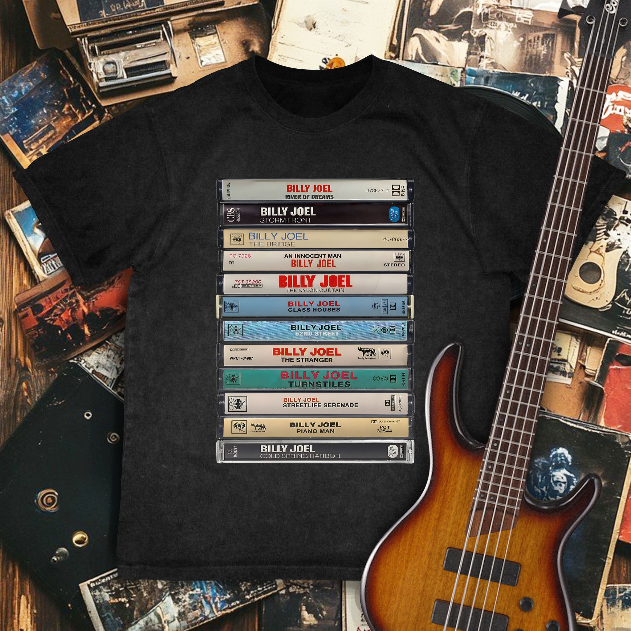 Billy Joel Albums Cassette Retro Collection Premium Unisex T-Shirt
