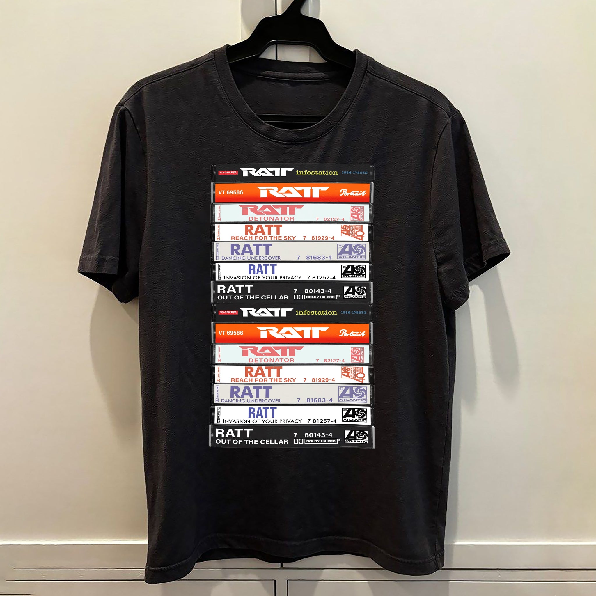 Ratt Albums Cassette Retro Collection Premium Unisex T-Shirt