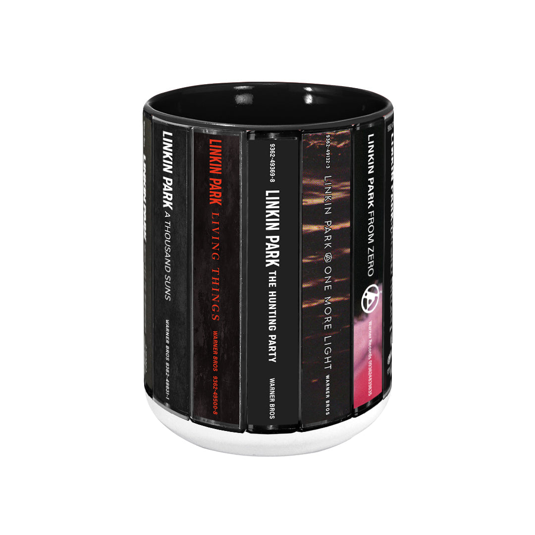 Linkin Park Albums Cassette Collection Retro Accent Edge-to-Edge Printed Mug