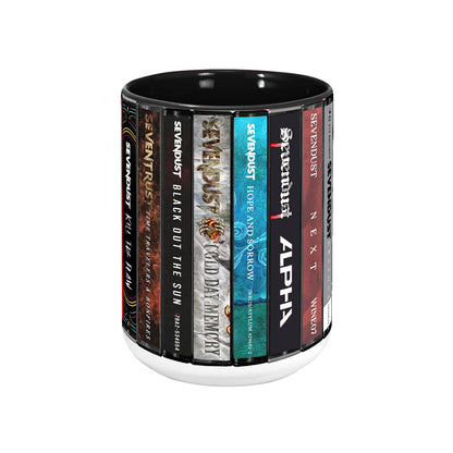 Sevendust Albums Cassette Collection Retro Accent Edge-to-Edge Printed Mug