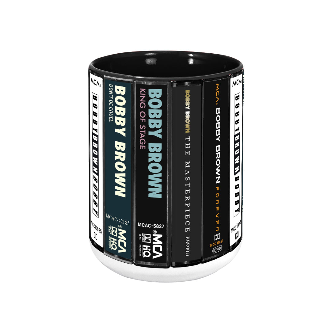 Bobby Brown Albums Cassette Collection Retro Accent Edge-to-Edge Printed Mug
