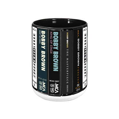 Bobby Brown Albums Cassette Collection Retro Accent Edge-to-Edge Printed Mug
