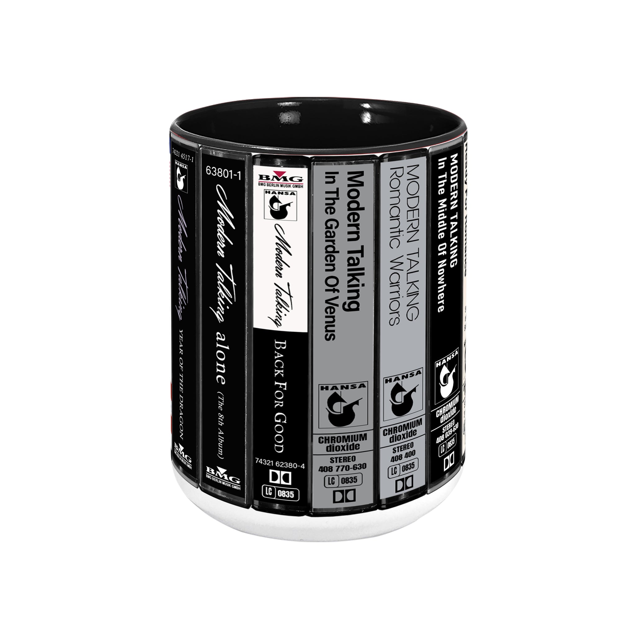 Modern Talking Albums Cassette Collection Retro Accent Edge-to-Edge Printed Mug