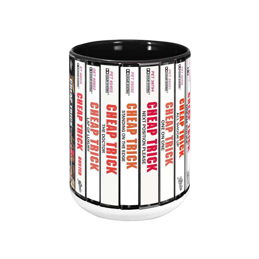 Cheap Trick Albums Cassette Collection Retro Accent Edge-to-Edge Printed Mug