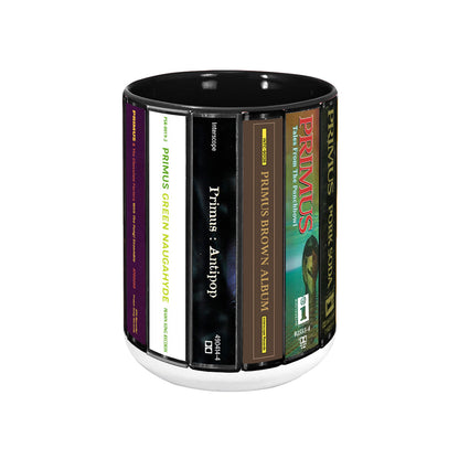 Primus Albums Cassette Collection Retro Accent Edge-to-Edge Printed Mug