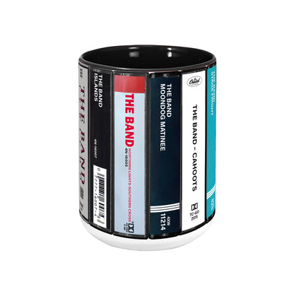 The Band Albums Cassette Collection Retro Accent Edge-to-Edge Printed Mug