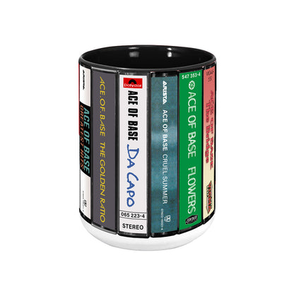 Ace of Base Albums Cassette Collection Retro Accent Edge-to-Edge Printed Mug