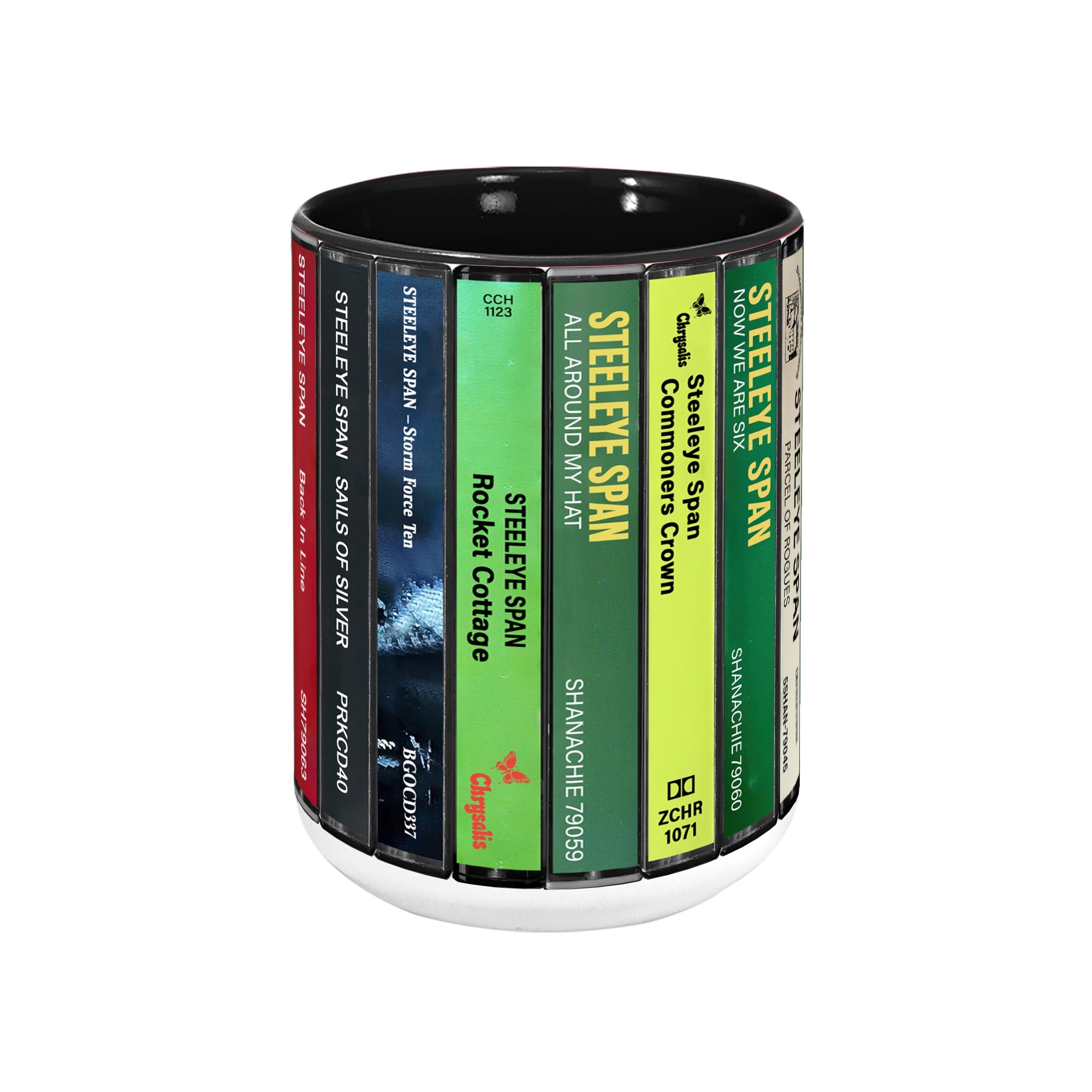 Steeleye Span Albums Cassette Collection Retro Accent Edge-to-Edge Printed Mug