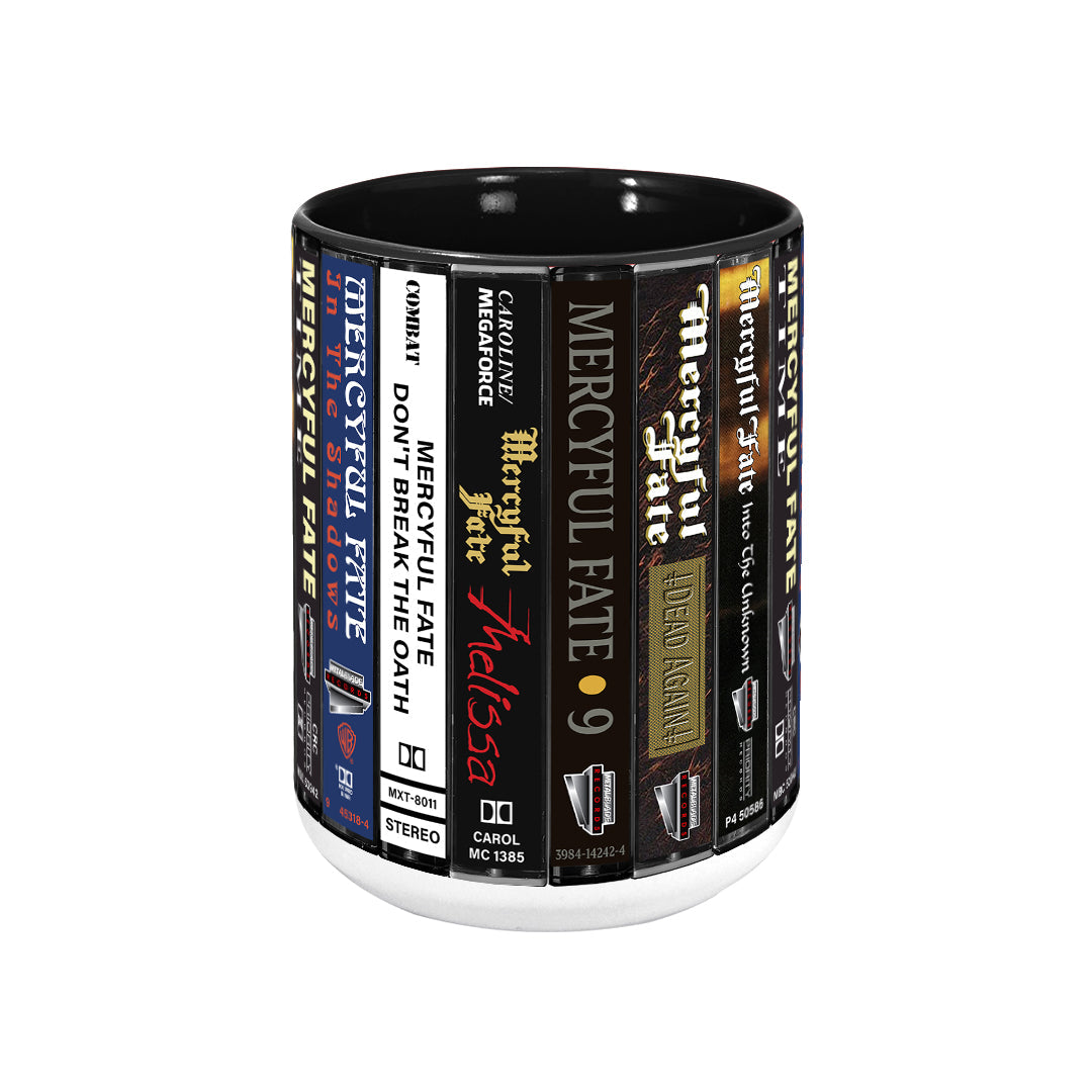 Mercyful Fate Albums Cassette Collection Retro Accent Edge-to-Edge Printed Mug