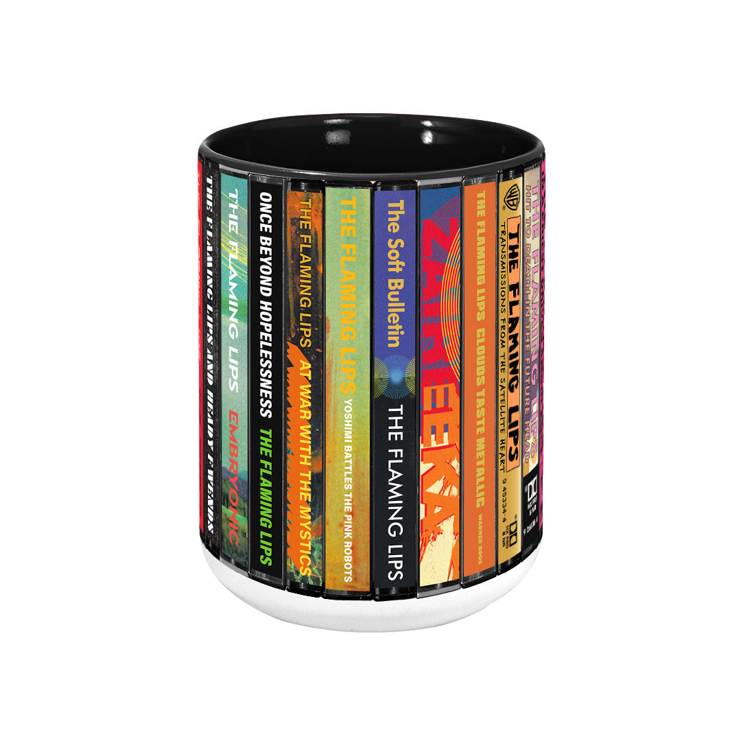 The Flaming Lips Albums Cassette Collection Retro Accent Edge-to-Edge Printed Mug